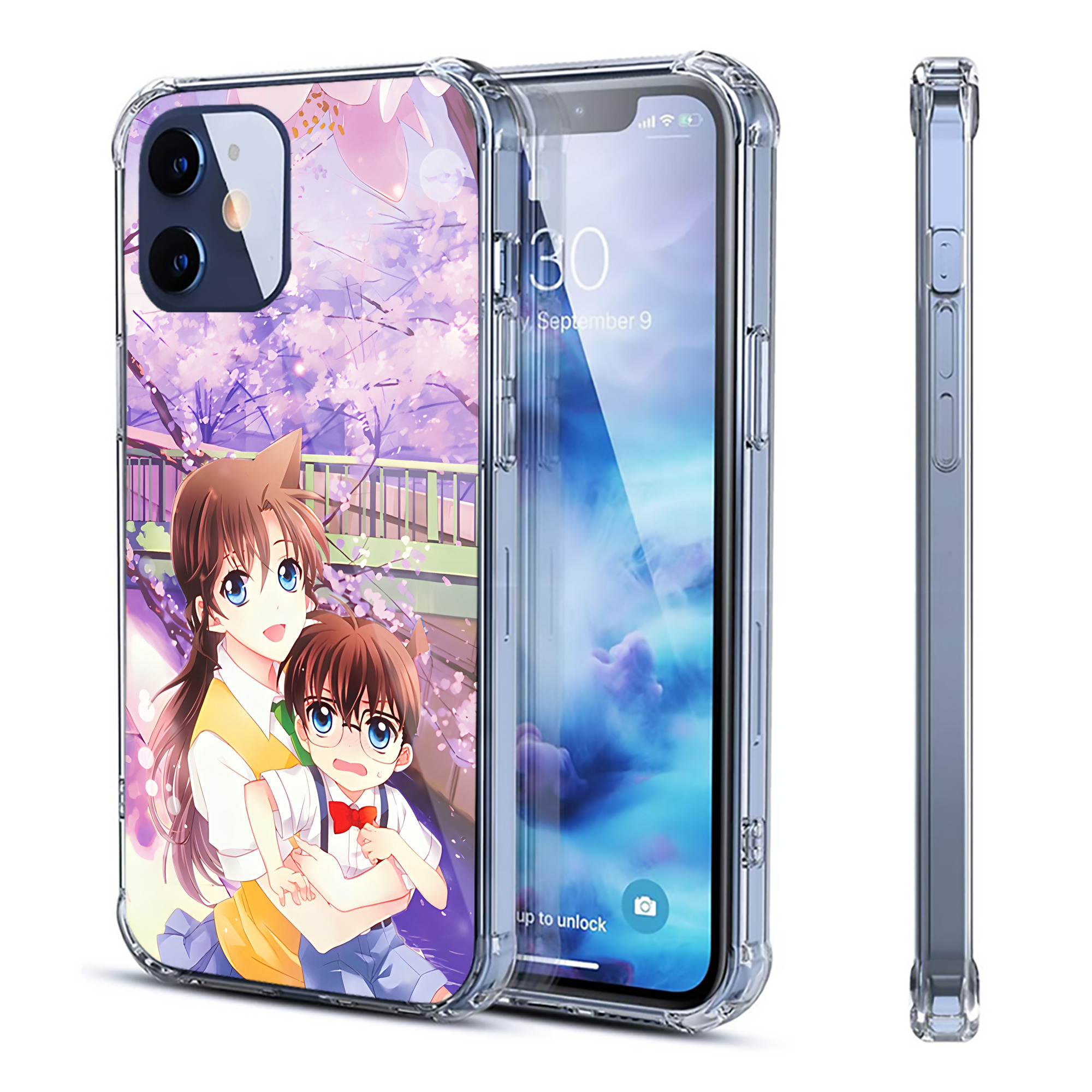 （画像用） 名探偵コナン Detective Conan 【iPhone 12シリーズ対応】透明スマホケース（クリアソフトケース）